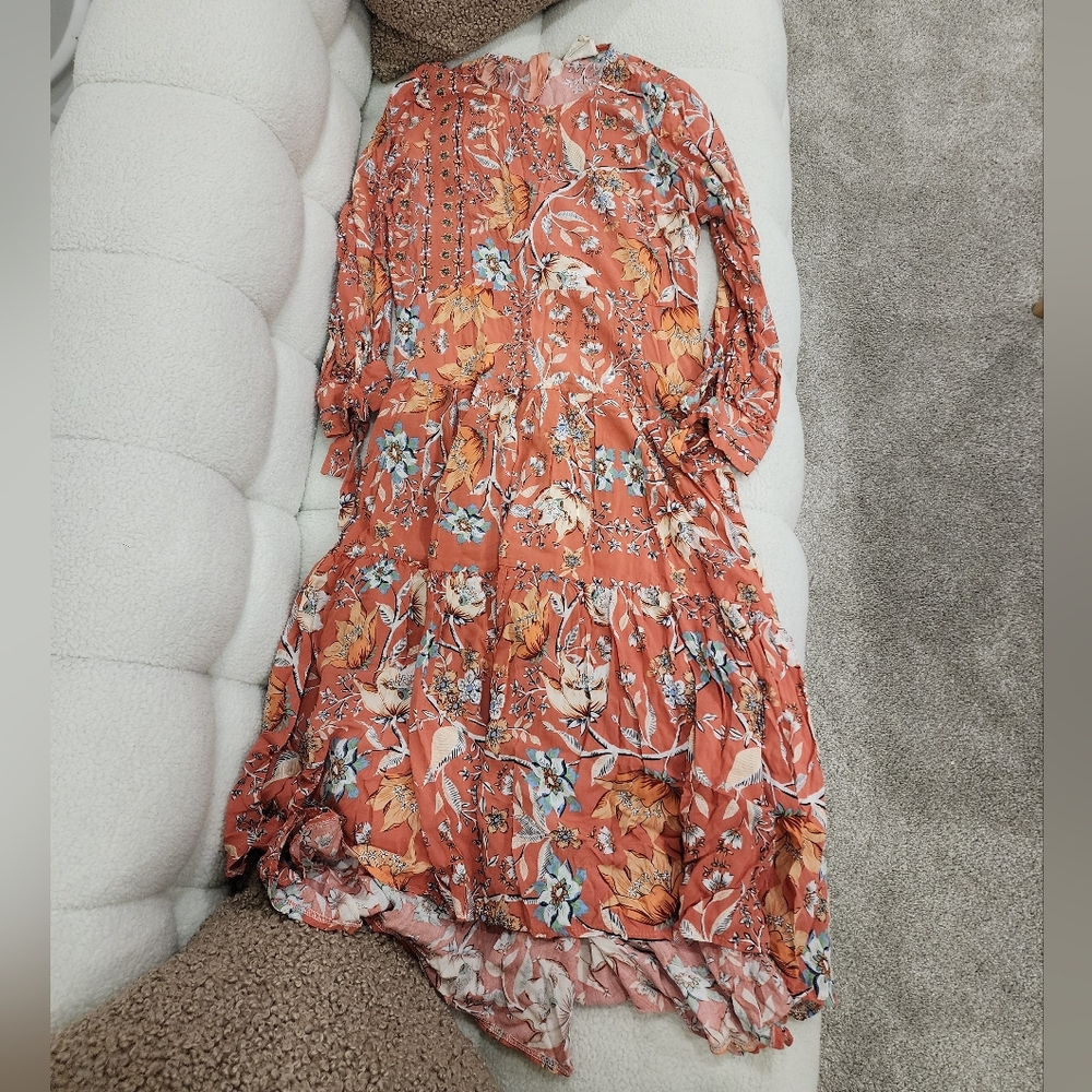 Jaase Floral Print High Low Dress
